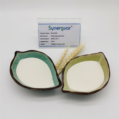 높은 비용 성능을 가진 기본 Hydroxypropyl Guar Gum은 높은 점도와 높은 수준의 페인트 대체를 가지고 있습니다.